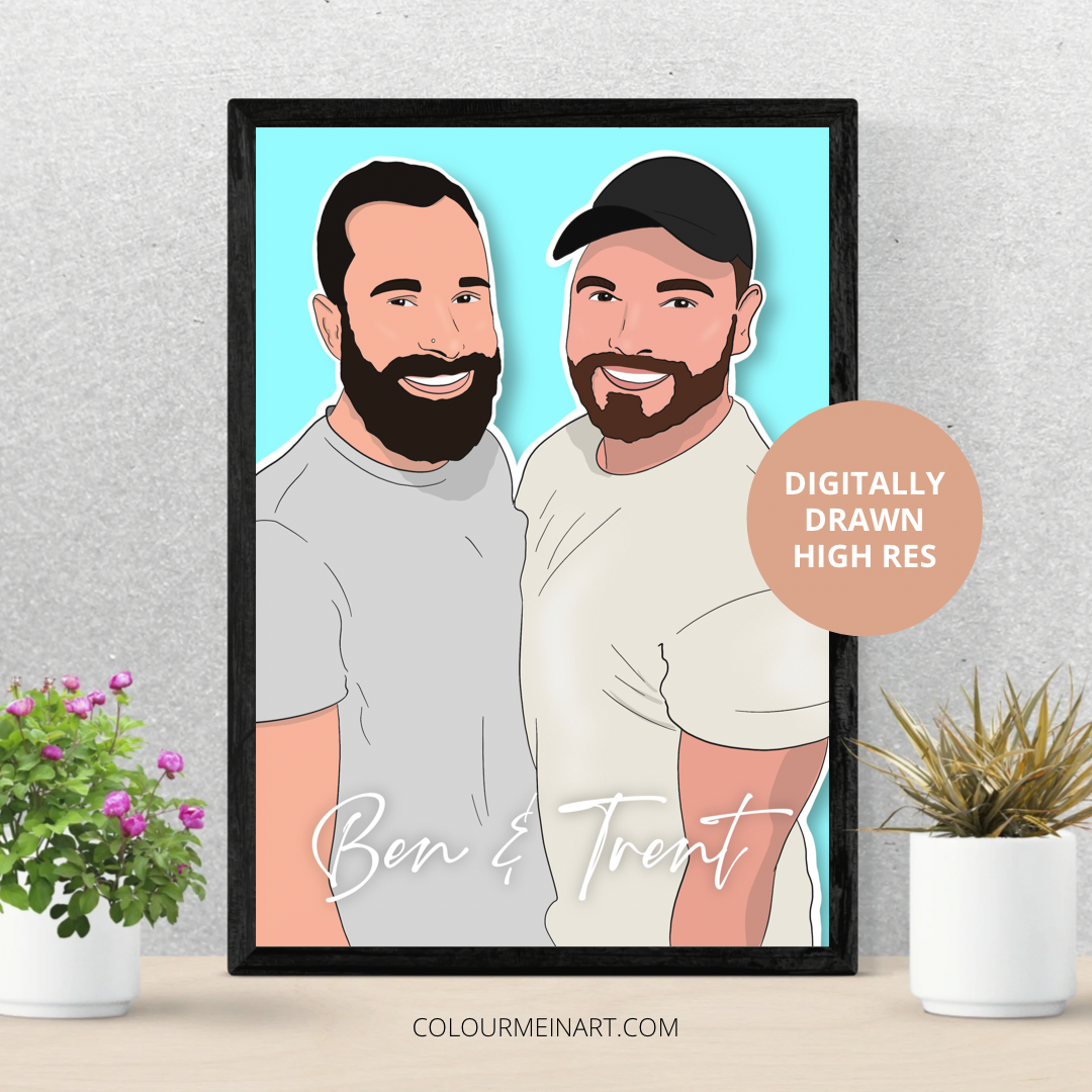 Couples Portrait with Face Details