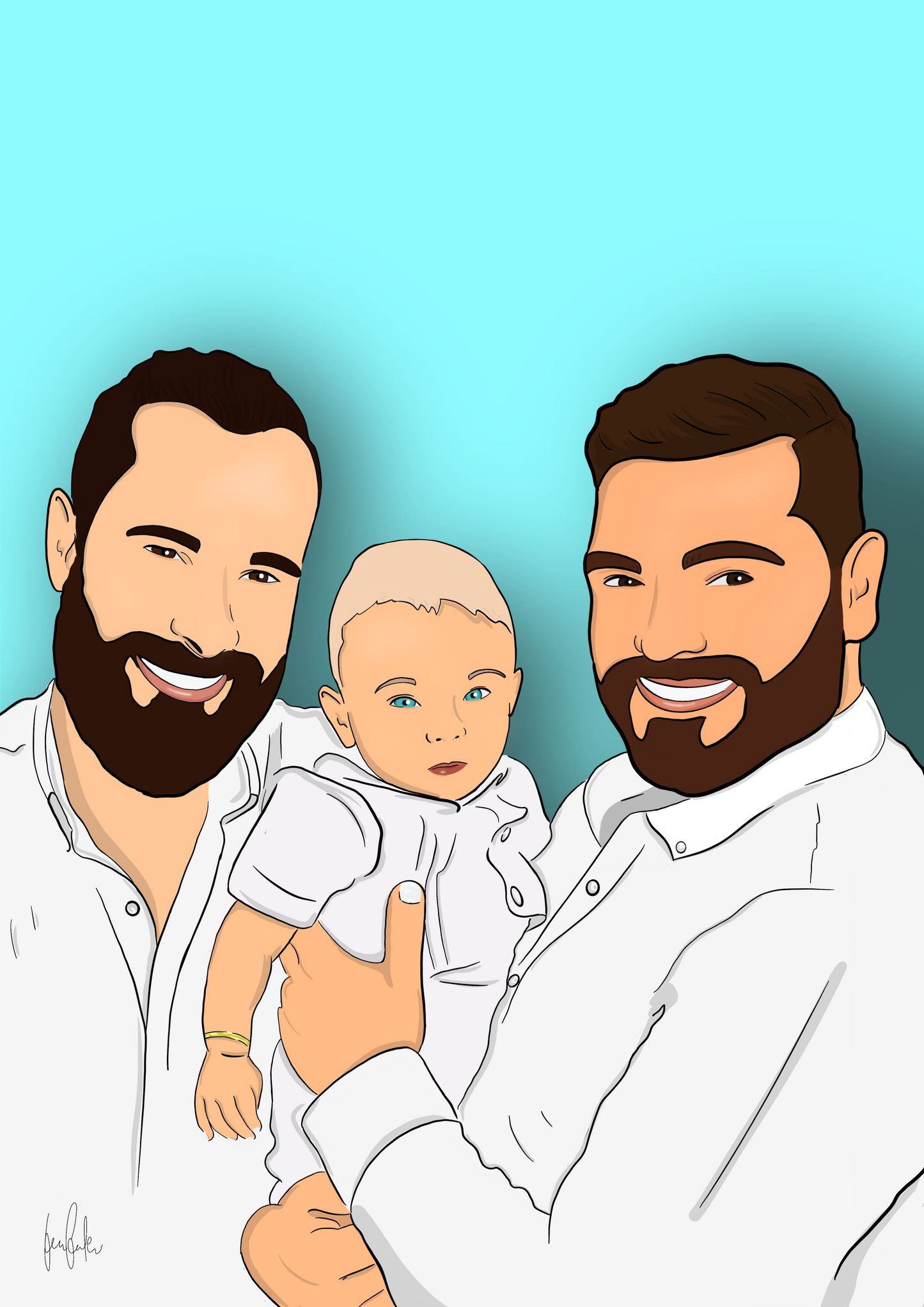 Couples Portrait with Face Details
