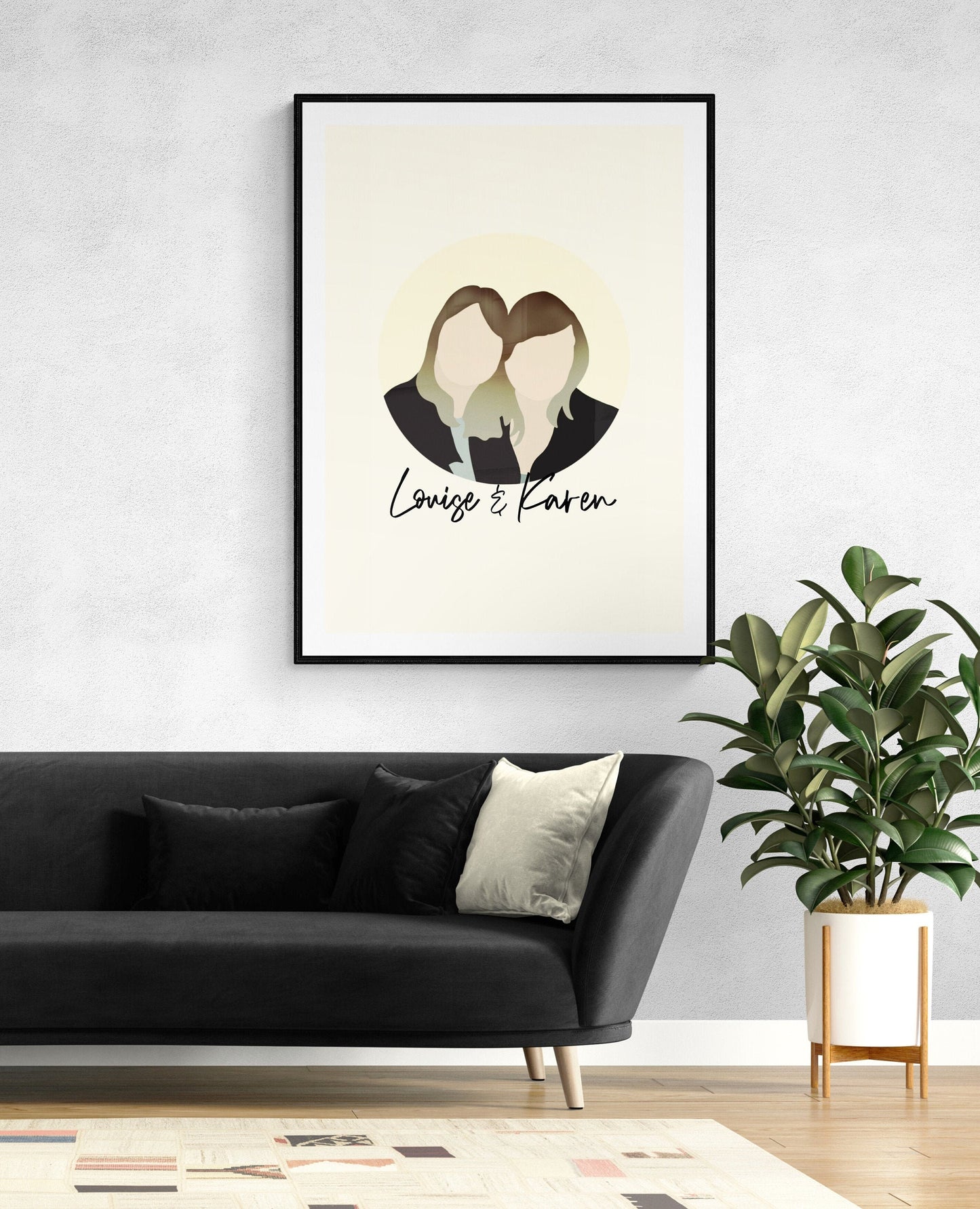 Couples Digital Portrait From Your Own Photo