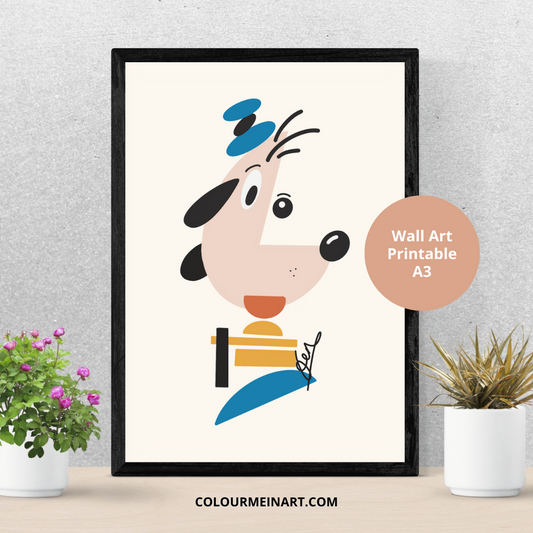 Goofy Picasso Wall Print