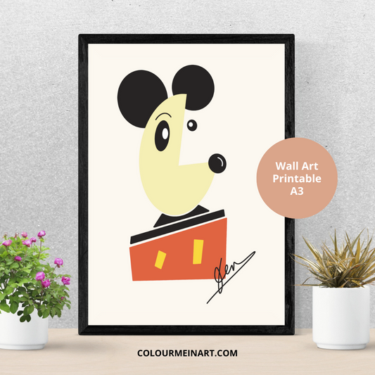 Mickey Mouse Picasso Wall Print