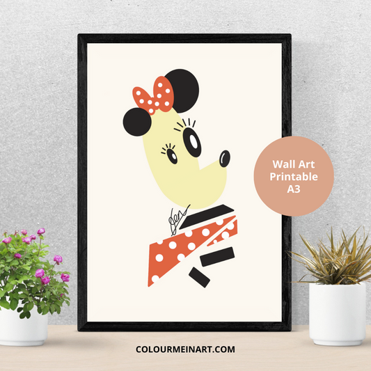 Minnie Mouse Picasso Wall Print
