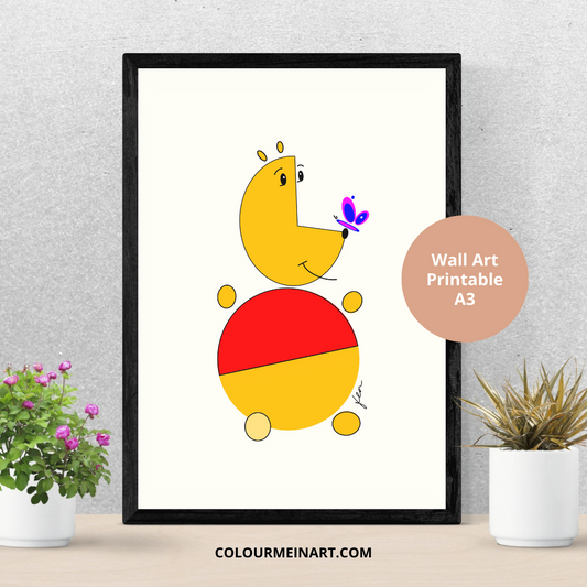 Winnie The Pooh Picasso Wall Print